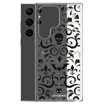 Skull Damask Samsung  Galaxy Case (Clear)