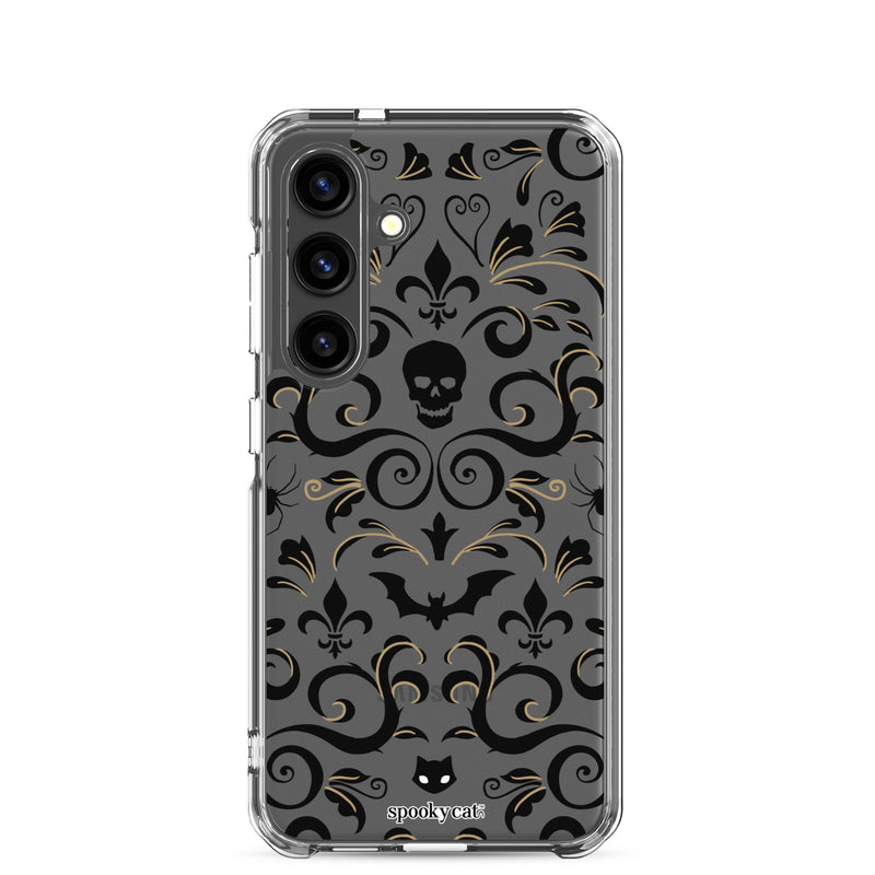 Skull Damask Samsung  Galaxy Case (Clear)