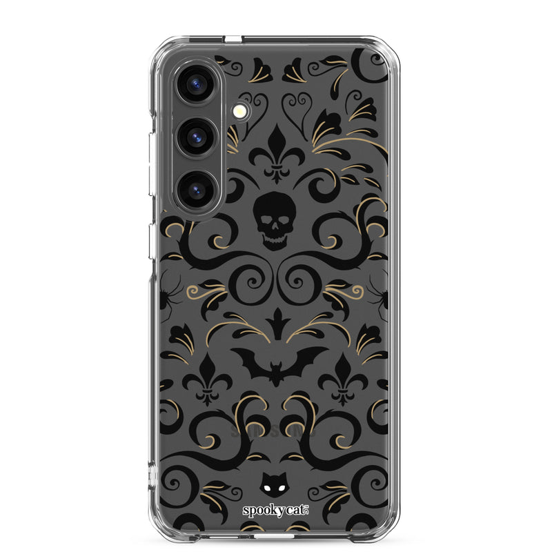 Skull Damask Samsung  Galaxy Case (Clear)