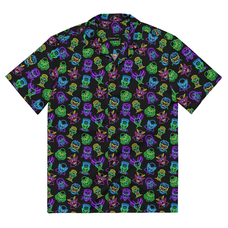 Neon Classic Monsters Button Shirt 6XL (Fits 58.6
