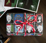 Classic Monster Gift Wrap Set Horror Christmas Wrapping Paper