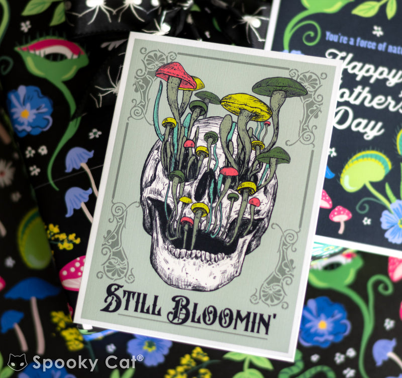 Mushroom Skull Birthday Card