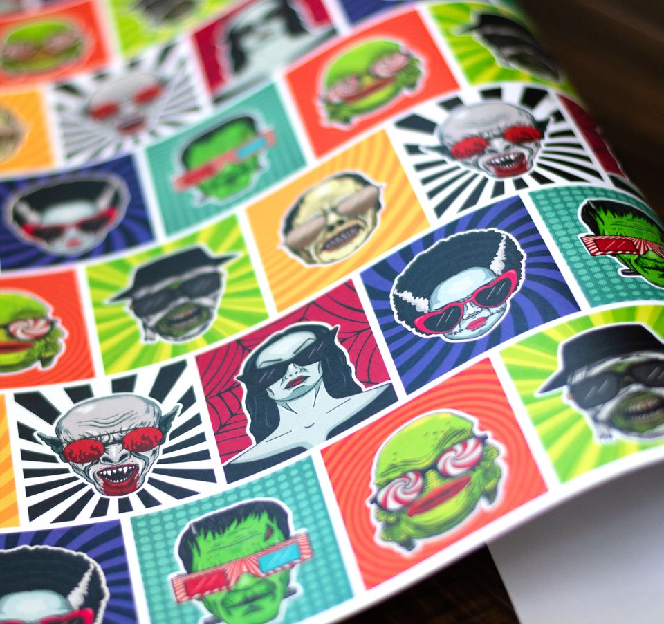 Monster Raptor Wrapped Universal Monsters Gift Wrap – Spooky Cat Press