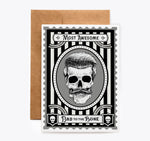 Tatoo Art Skull Bone Daddy Father's Day Card