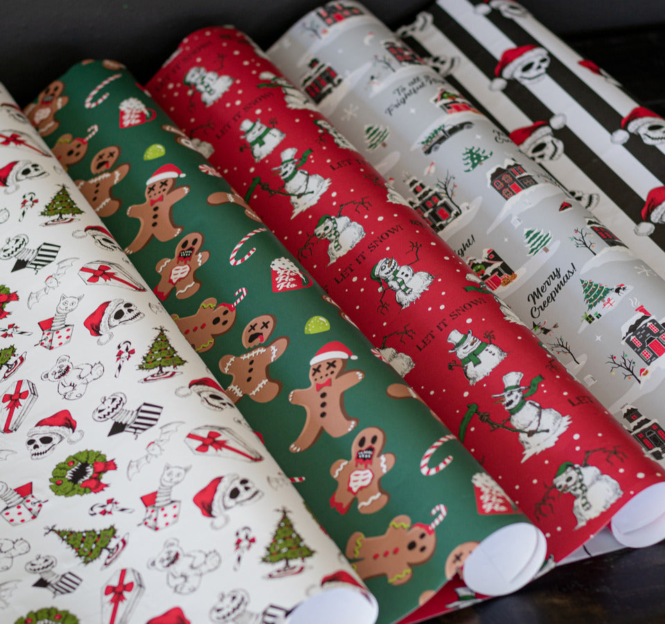Goth Christmas Gift Wrap – Spooky Cat Press