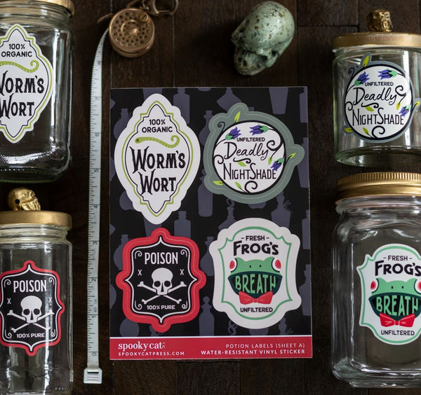 Some body parts in jars for the spooky season : r/sticker