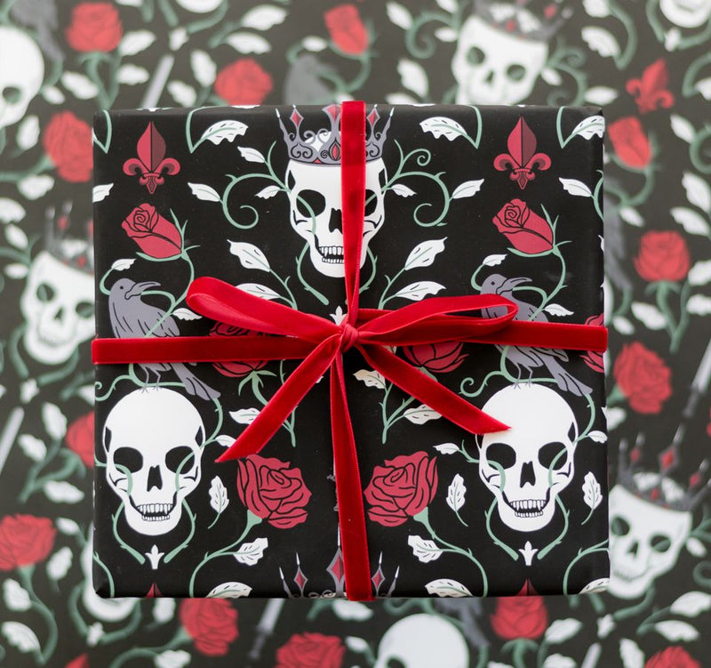 Gothic Christmas Gift Wrap (8ft Roll)