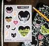 Bride and Frankenstein Monster Vinyl Sticker