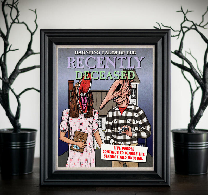 Recently Deceased Beetlejuice Fan Art Print the Maitlands American Gothic