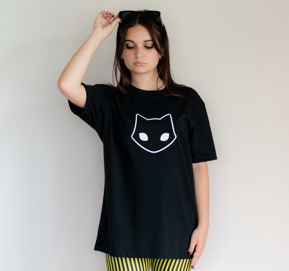 Spooky Cat Logo Goth T-shirt – Spooky Cat Press