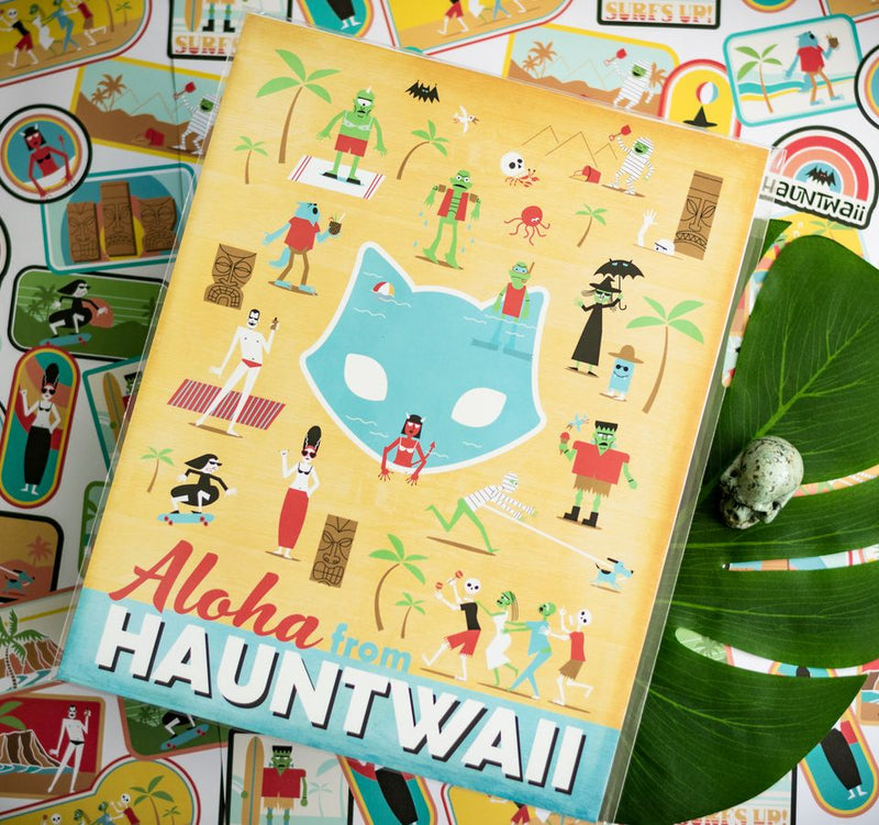Hauntwaii Travel Art Print