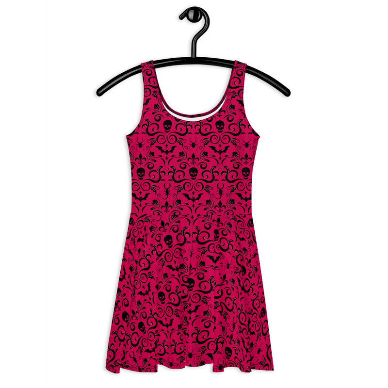 red damask dress Damask Red Sequin Mermaid Hem Prom Dress M0730