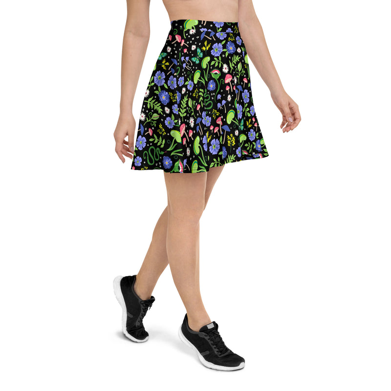 Venus Flytrap and Mushroom Floral Skirt