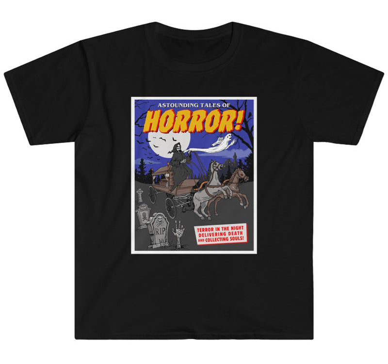 horror dress shirts Horror Vintage Comic T-Shirt Spooky Cat Press