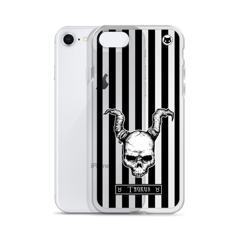 Taurus Zodiac iPhone Case (Clear) Spooky Cat Press Taurus Zodiac iPhone Case (Clear) Spooky Cat Press